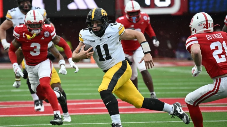 iowa hawkeyes football vs nebraska cornhuskers football match player stats